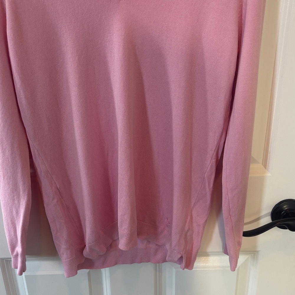 Goflini Women's Soft Pink V-Neck Sweater - Picture 4 of 6